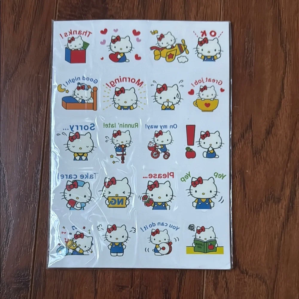 NWT (8) Sheets Hello Kitty Temporary Tattoos Birthday Party Favors Sanrio Kawaii